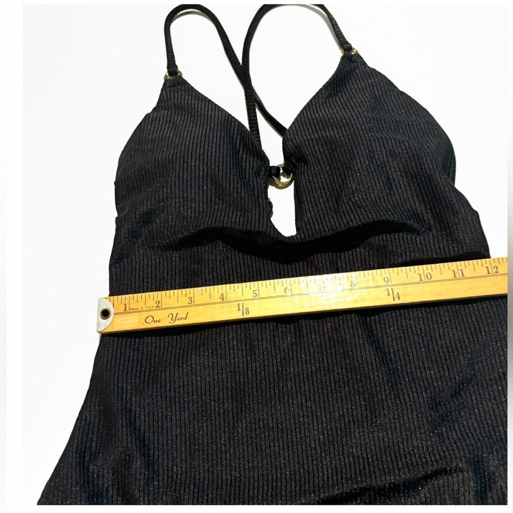 Aerie Shine Rib Full Coverage Black One Piece Swimsuit Women’s Size M NWT - Picture 9 of 16
